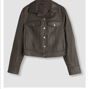 Parker Leather Jacket in Espresso